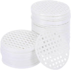 PATIKIL Flower Pot Hole Mesh Pad, 60Pcs 1.8 Inch/4.5cm Round Rigid Bonsai Drainage Mesh Grid Screen Bottom Grid Mat for Garden, White