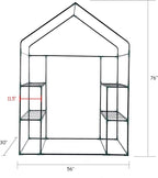 Small Greenhouse for Outdoors,56 x 30 x 76''Mini Walk in Greenhouse, Portable Greenhouse with Roll-up Zipper Entry Door and Anchors for Stability