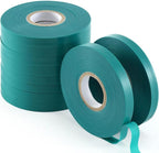 TELENT OUTDOORS 10 Pcs 150 Feet x 1/2" Wide Stretch Tie Tape Green Plant Garden Tie, Garden Vinyl Stake for Branches, Climbing Planters, Flowers