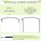 Tioncy 18 Pcs 30 H x 12.6 W Plant Support Stakes Cages for Garden, Metal Half Round Plants Tension Rods for Indoor Outdoor Large Tall Flower Vegetables Tomato Peony Rose Support