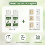 Tigvio 800ml Hydroponic Nutrients A&B for Aerogarden Plant Food Growth - Fertilizer for Indoor Hydroponics Garden & Growing Vegetables, Fruits, Flowers (800ml)