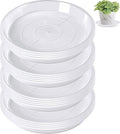 Augshy 18 Pack Plant Suacer 6 Inche Plant Drip Trays for Pots Clear Plant Pot Trays Water-Repellent Plant Saucers for Gardens Balconies and Indoors