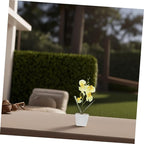 Faux Orchid Flowers for Home Real Touch Artificial Orchid Plants in Pot Low Maintenance Centerpiece for Office and Living Room Elegant Table Arrangement
