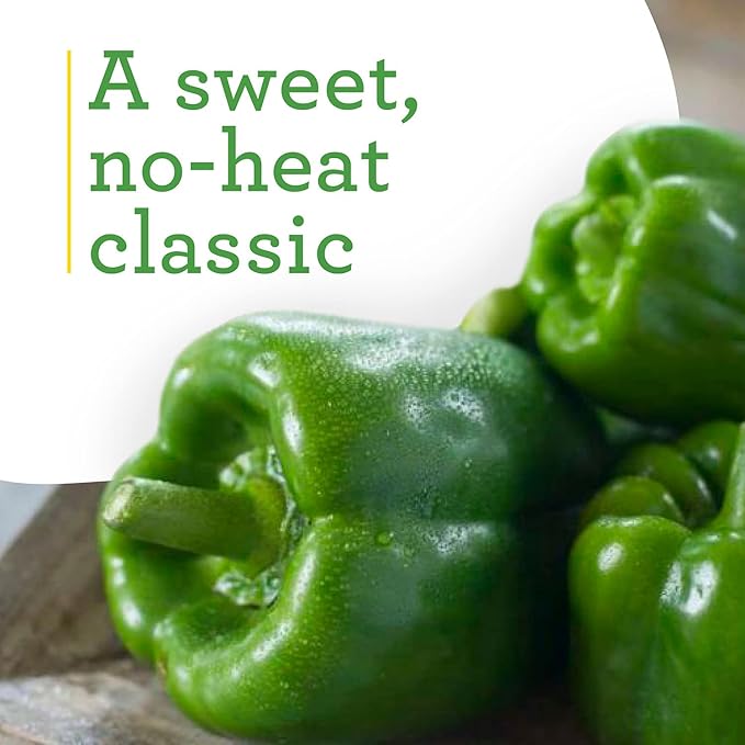 Bonnie Plants Green Bell Pepper Live Vegetable Plants - 4 Pack, Non-GMO, 2 - 3 Ft Plants, 4.5 x 4 Inch Pepper Size