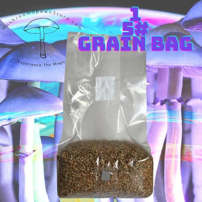 Mushroom Monotub Refill - Sterile Grain Spawn [5lb] - Sterile Mushroom Substrate [10lb] Grow Like Magic