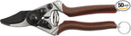 FELCO 6 ELITE Pruning Shears – 7.7" Swiss-Made Garden Clippers with Leather-Wrapped Handle for Medium Right Hands | Hand Pruners for Gardening | Garden Tool Cutter with Bypass Blade, Aluminum Body