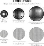 300 PCS Circular Flowerpot Hole Net Pads, 2 Styles and 6 Sizes, Flowerpot Soil Prevention, Leakage Prevention and Ventilation Pads, Indoor and Outdoor Plant Drainage Pads