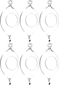 WGV Hanging Terrarium, Width 3.5", Height 7", Oblong, Double Hook, DIY Air Succulent Planter, Clear Glass Vase Orb, Candle Holder for Windowsill Outdoor Garden Decor, 6 Pieces Bulk