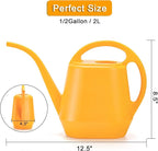 Fasmov Watering Can, 1/2 Gallon Plastic Watering Cans with Comfortable Handle, Small Garden Watering Cans Long Spout for Indoor Outdoor Watering Plants, Yellow