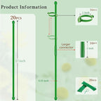 20Pcs Plant Support Stakes 17 inch SupKing Garden Orchid Sticks Extended to 3ft 4ft 5ft Plant Poles with Clips for Indoor Outdoor Potted Tomato Rose Amaryllis Vegetables Comes with 20 Ties