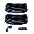 Drip Irrigation Kit 52ft 5/16“ID Inche Pipe Solutions for Large Gardens with Low Water Pressure Away from The Water Source
