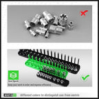 SWANLAKE Socket Organizer Tray, 6-Piece Socket Holder Tray, SAE and Metric, 1/4", 3/8", and 1/2" Drive Sockets Organizer for Toolboxes