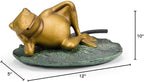 Aquascape Lazy Frog on Lily Pad Spitter Fountain for Ponds and Water Gardens, 78311