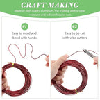 4 Roll Bonsai Wire,with Hand Plier Aluminum Bonsais Training Wire Anodized Aluminum Bonsai Wire Tools for Fine Trunk & Branch Control(Size:4 Roll)
