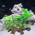 Fish Tank Decorations Aquarium Ornaments 3pcs Betta Silk Leaf Plants Artificial Driftwood Cave Aquarium Plants Accessories