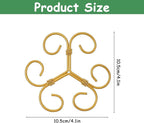 5PCS Iron Monstera Plant Support, Plant Stem Support, Turtle Shell Bamboo Clamp Set, Stable Plant Support Stakes for Indoor Plant, Ideal Present for Plant Lovers (5 Pcs-4.1INX4.1IN)