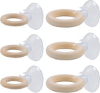 20 PCS Air Plant Holder Suction Cup, 2 Sizes Small Wooden Tillandsia Hanger with Suction Cups for Smooth Glass, Tile, Window, Metal Surface Home Decor Display (Plants Not Included)