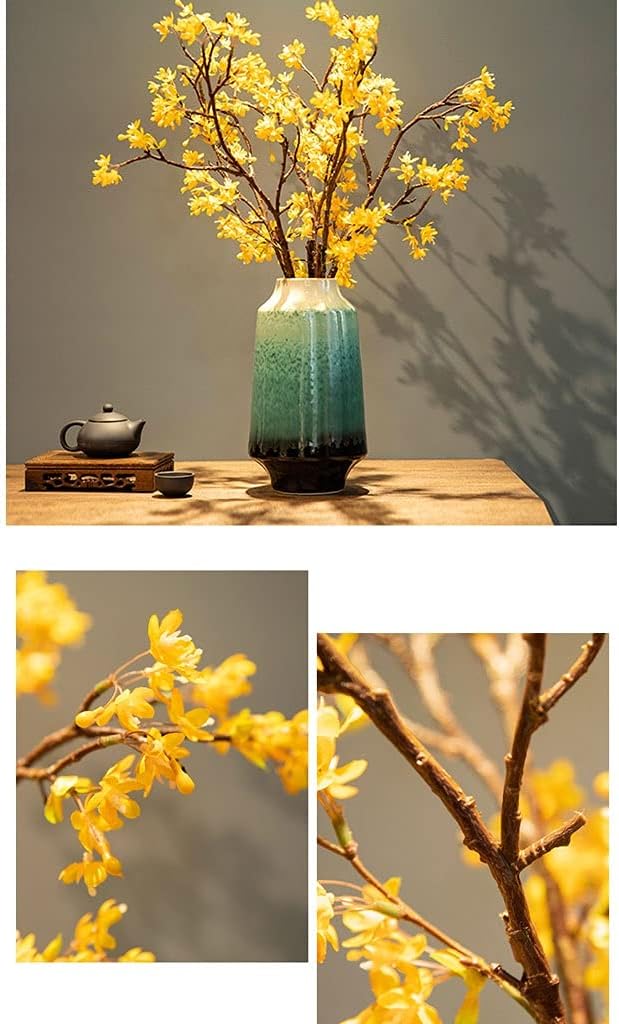 Fake Flowers Artificial Flowers Winter Orchid Simulation Fake Flowers Living Room Porch Decoration Dining Table Balcony Silk Dry Bouquet Vase Decoration Flowers for Decoration (Color : 1) (D)