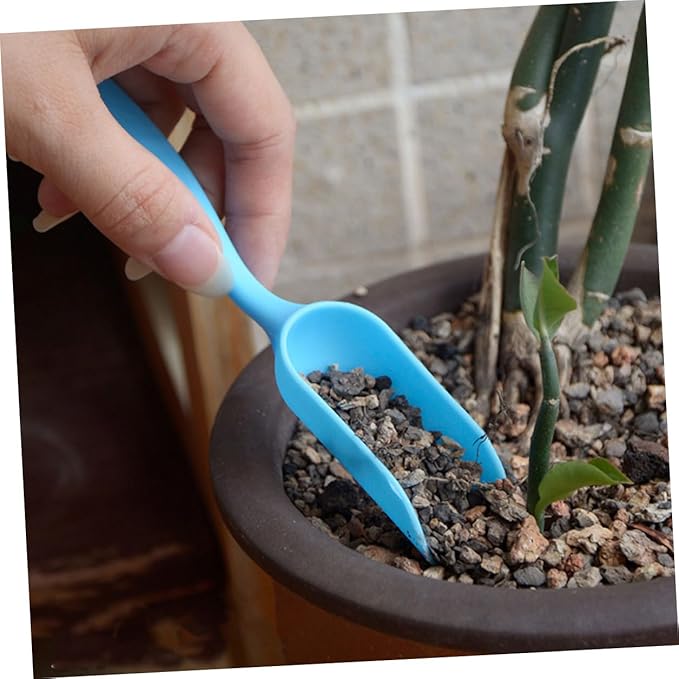 Succulent Planting Tool Set Transplanting Shovel, Soil Scooper, and Cleaning Brush for Gardening and Flower Care, Blue Multi-Functional Pot Plant Accessories for Home Garden