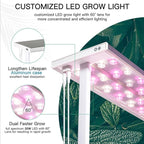 E SUPEREGROW Large Hydroponics Growing System kit with Trellis,Smart Indoor Hydroponic Gardening System with LED Grow Light, Indoor Hydroponic Grow Kit for Tomato,Pepper,Cucumbers(7L,Pump)