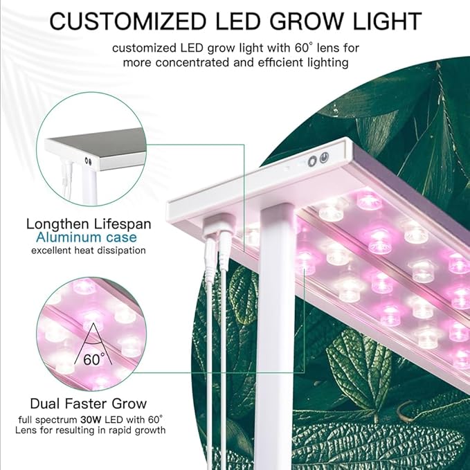 E SUPEREGROW Large Hydroponics Growing System kit with Trellis,Smart Indoor Hydroponic Gardening System with LED Grow Light, Indoor Hydroponic Grow Kit for Tomato,Pepper,Cucumbers(7L,Pump)