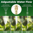 130FT Drip Irrigation System for Garden: 20 Nozzles 1/4" PE Tubing Automatic Watering Kit Adjustable Misting Sprinkler Mister Hose for Water Plants Tape Raised Beds Lawn Outdoor Yard Greenhouse
