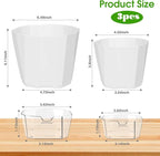 6 Pack Self Watering Plant Pot, 6.6/5 Inch Plastic Self Watering Pots for Indoor Outdoor Plants African Violet Pots Easy Plant Self Watering Pot with Wick Rope for Plants Flowers