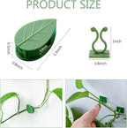100 Pcs Plant Climbing Wall Fixture Clips Self-Adhesive Hook Vines Traction Clips Invisible Holder Garden Green Leaf Simulation Self-Adhesive Hook Wire Fixing Supporting