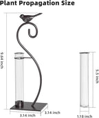 Marbrasse Plant Propagation Station, Plant Terrarium with Tubes Glass Vase, Desktop Glass Planter for Hydroponic, Plant Lover Gifts for Women Home Kitchen Office Garden Decor Terrarium Supplies