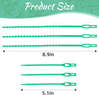 200PCS Adjustable Garden Plant Twist Ties, Multi-Function Sturdy and Flexible Green Plastic Ties, Support Ties Reusable for Gardening Plants Growth and Care