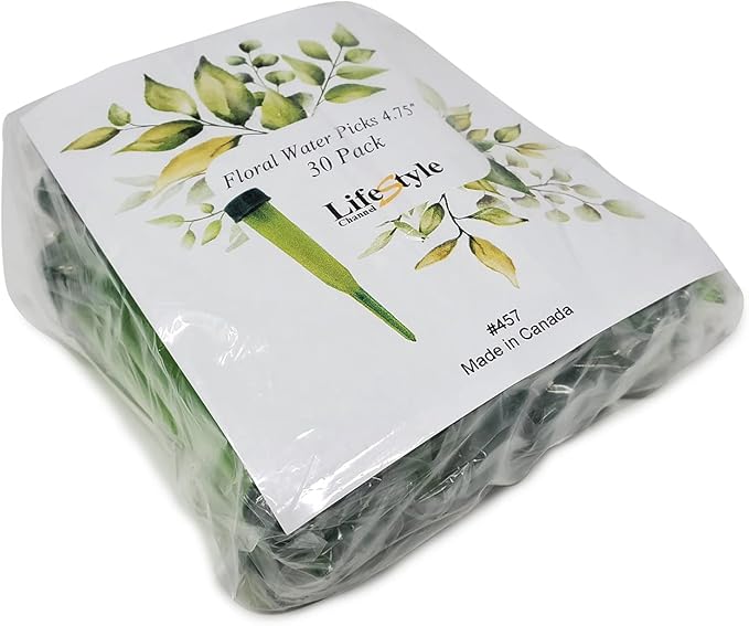 Floral Water Picks 4.75" by LifeStyle Channel, 30 Pack Green