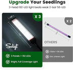 SOLIGT 72 Cell Self Watering Seed Starter Trays with Grow Light, 3 Seed Starter Kit with Humidity Domes, Full Spectrum Seedling Light with 8/12/18H Timer for Seed Starting, Seedling Growing