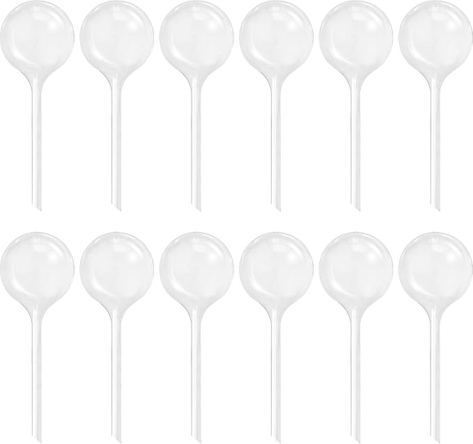 12 PCS Large Plastic Self-Watering Bulbs,Clear Watering Globes,Plant Watering Globes for Plants,Graden,Flowers Flowerpot