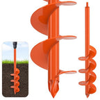 Dolibest 4 x24 Auger Drill Bit for Planting, Steel Garden Auger for Post Hole Digger, Bulb Planter Tool for Beach Umbrella, Mailbox, Fence Post Holes Digger - Fits 3/8" Hex Drill