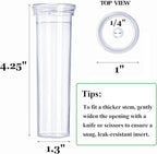 Tosnail 50 Pack Floral Water Tubes, 60 ML Large Capacity Flower Stem Holder, 4" Single Plant Tubes, Flower Water Vials for Fresh Flower Arrangements