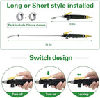 29 Inches Sprayer Wand,1/4" & 3/8" Brass Barbs Sprayer Wand Replacement, Stainless Steel Replacement Sprayer Wand with Shut off Valve & 2 Hose Clamps (1/4" & 3/8" Barb Sprayer Wand)