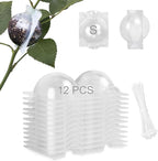 Tree Root Growing Box, Air Layering Pods Propagation Kit, Reusable Half Transparent Plants Asexual Reproduction Grafting Ball with Zip Ties for Fast Propagation Plants (12 Pcs Small)