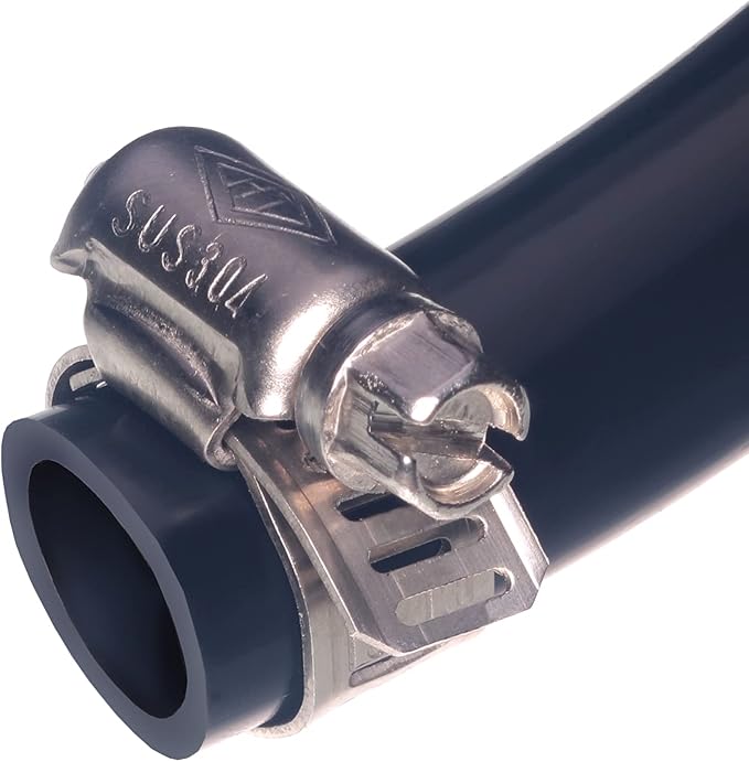 Pennington Aquagarden Aquagarden Flexible Pond Tubing, 15ft x ½” Internal Diameter, Smooth-bore PVC Pond Tubing, Includes 2 stainless steel Hose Clamps,