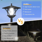 59'' Solar Lamp Post Light, Vintage Waterproof Street Light Pole for Patio, Garden, Lawn, Backyard, Pathway, Driveway, Outdoor Decor