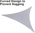 LOVE STORY Custom Size 9'x9'x12.7' Silver Grey Sun Shade Sail Triangle Sunshade Fabric Awning Canopy for Patio Backyard Carport Pergola (Customized)