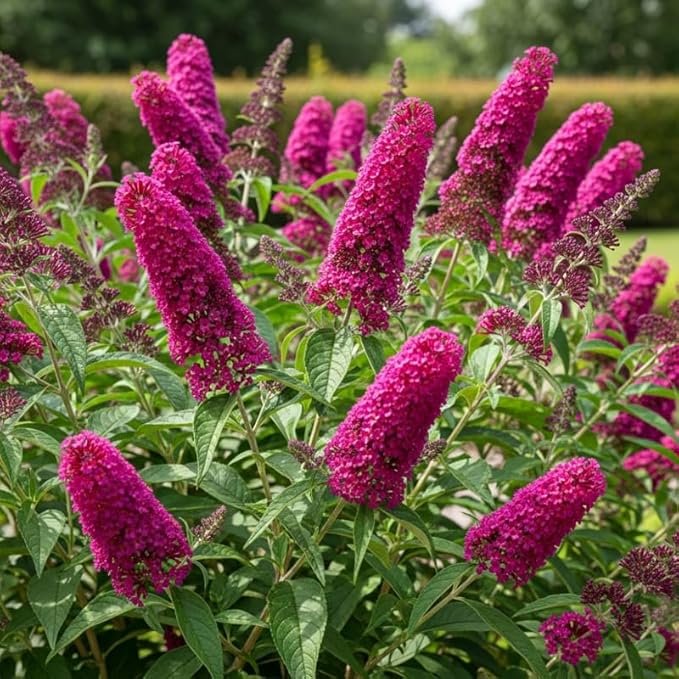 Raspberry Butterfly Bush Live Shrub Plant Shrub, Buddleia Bush Well Rooted, 5 to 10 Inc Tall