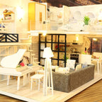 GuDoQi DIY Miniature Dollhouse Kit with Furniture, Tiny House kit 1:24 Scale, Need to Assemble Around 30 Hours, Great Handmade Crafts Gift for Birthday, Christmas, Life House(No Dust Cover)