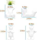 Together-life 4 Pack Ceramic Air Plant Holder, Cute Air Planter Table Top Display Planters for DIY Planting Home Office Decoration Supplies