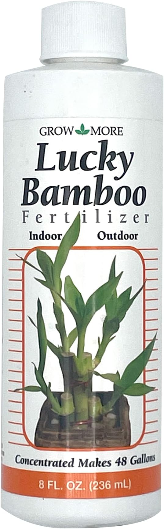 Grow More Lucky Bamboo Fertilizer (2-2-2) - 8oz of USA-Made & Concentrated Liquid Plant Food that Makes 48 Gallons - Outdoor & Indoor Bamboo Plant Food for Fast Growth