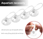 FEBSNOW Aquarium Suction Cups, Fish Tank Suction Cups Aquarium Suction Cup Clip Suction Hooks with 30 PCS Adjustable Cable Ties for Plants, Planter, Binding Moss Shrimp Nest (10)