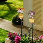 Solar Garden Lights,26''H Cat Dog Waterproof Decorative Solar Stake Light,Decorative Statues Figurine Lights for Lawn Patio Pathway for Outside