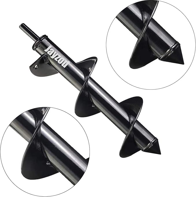 Auger Drill bit for Planting 1.6x8.7& 4x12 Garden Auger Spiral Drill Bit,Bulb & Bedding Plant Augers,Plants Drill bit for 3/8” Hex Drive Drill