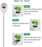 Soil Moisture Meter, 2 Pack Long Probe Soil Moisture Monitor for House Plants, Soil Hygrometer Moisture Sensor for Indoor & Outdoor, Garden, Farm, Lawn Plant Care, No Battery Needed(White)