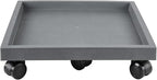 18.1 Inch Square Rolling Plant Caddy Saucer with Wheels, Heavy Duty Wheeled Planter Stand for Potted Plant, Coaster Roller Base Tray with Casters, Flower Pot Dolly Holder for Indoor Outdoor