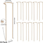 10-Pack Large Indoor Plant Stakes - 15.5-Inch Heavy Duty Metal Supports for Monstera and Outdoor Plants | Ideal for Supporting Tall Plants & Enhancing Garden Displays |